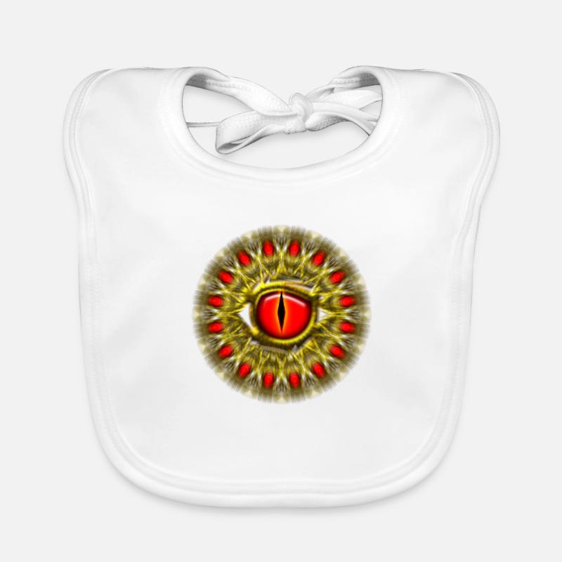 Oeil dragon Symbole magique 4 éléments puissance Bavoir bio Bébé