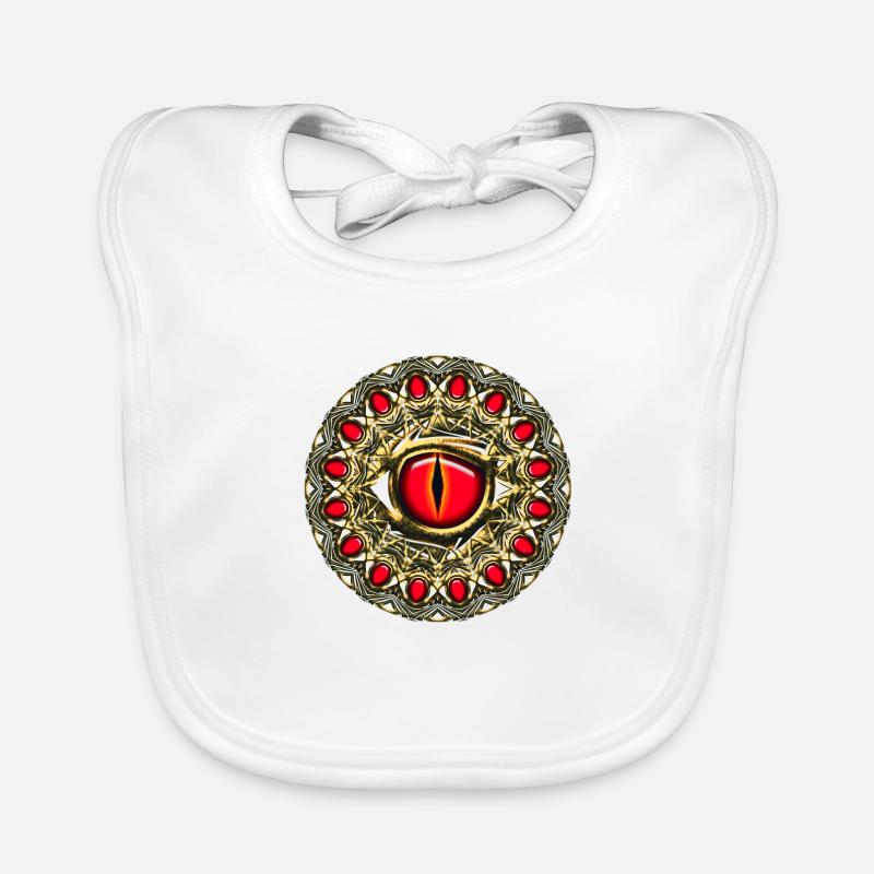 Oeil dragon Symbole magique 4 éléments puissance Bavoir bio Bébé