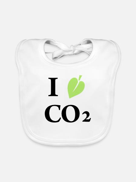 i love co2 - Organic Baby Bibs - white - Front