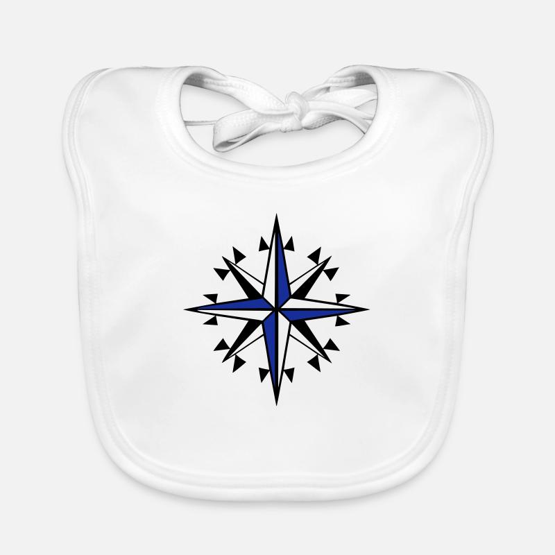 compass, compass, wind rose Organic Baby Bibs