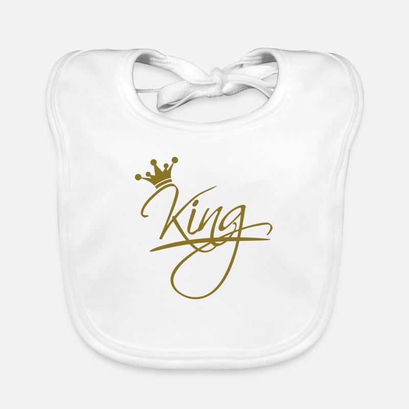 King texte de conception de logo de la couronne ch Bavoir bio Bébé