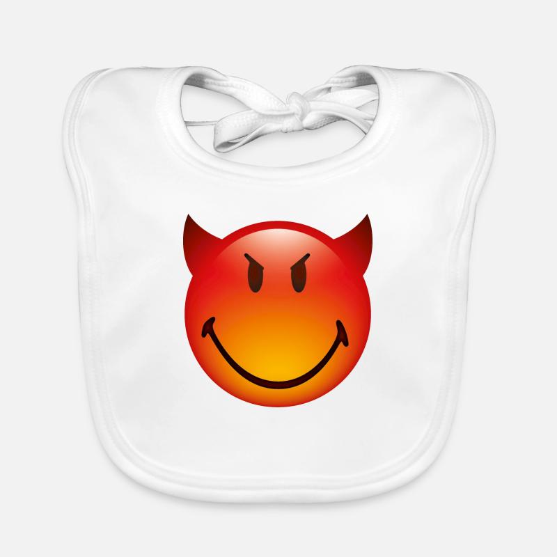 Smiley Glossy Devil Baby Bio-Lätzchen