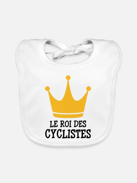 Cyclisme / Cycliste / Vélo / VTT / BMX - Bavoir bio Bébé - blanc - Devant