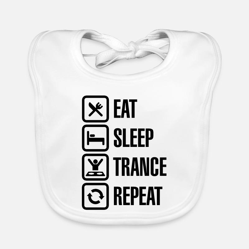 Eat Sleep Trance Repeat Bavoir bio Bébé