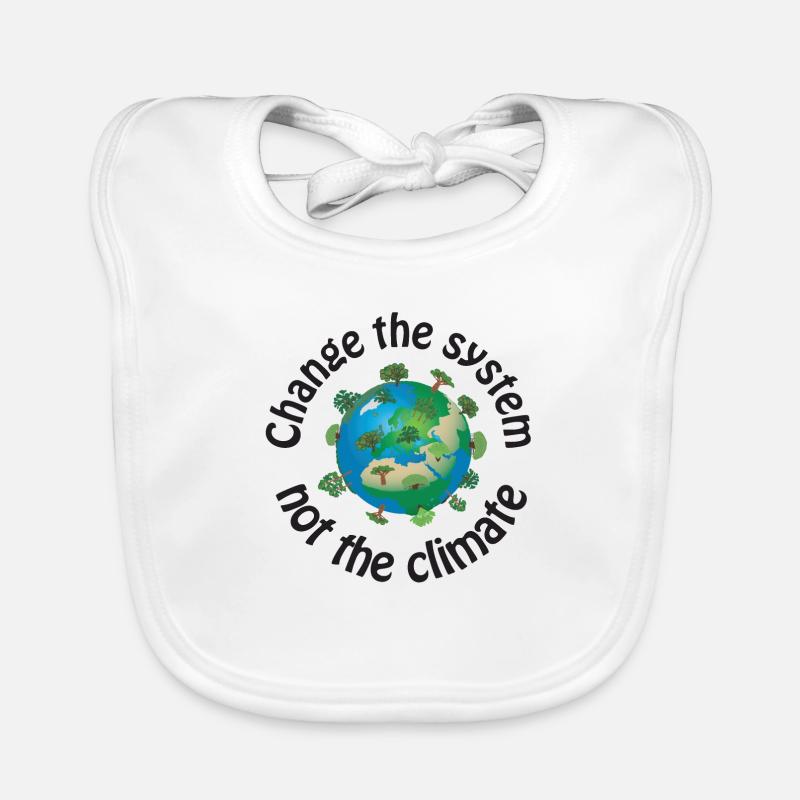 Changer le système, pas le climat noir Bavoir bio Bébé
