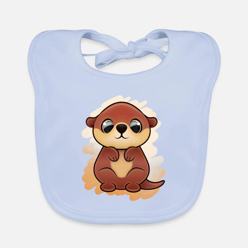 Otter (Kawaii) Baby Bio-Lätzchen