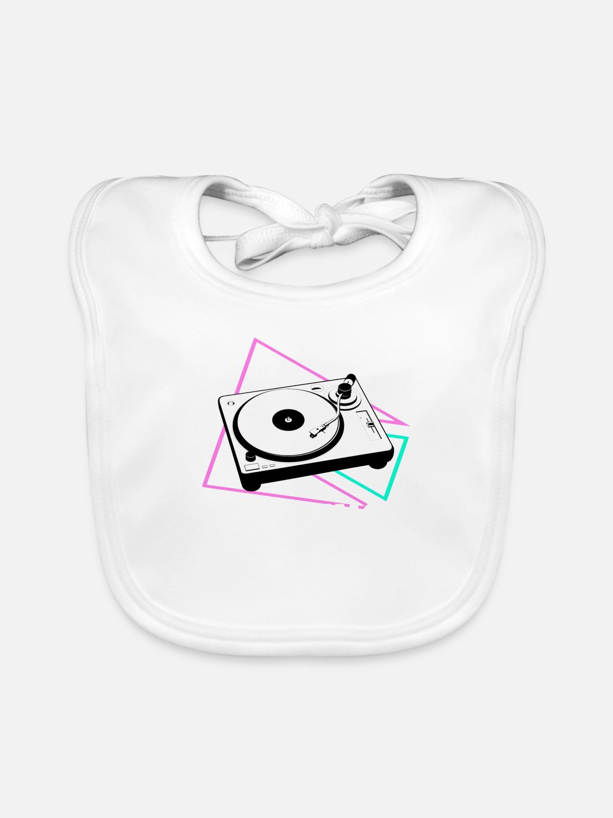 Techno-Decks - Baby Bio-Lätzchen - Weiß - Vorne