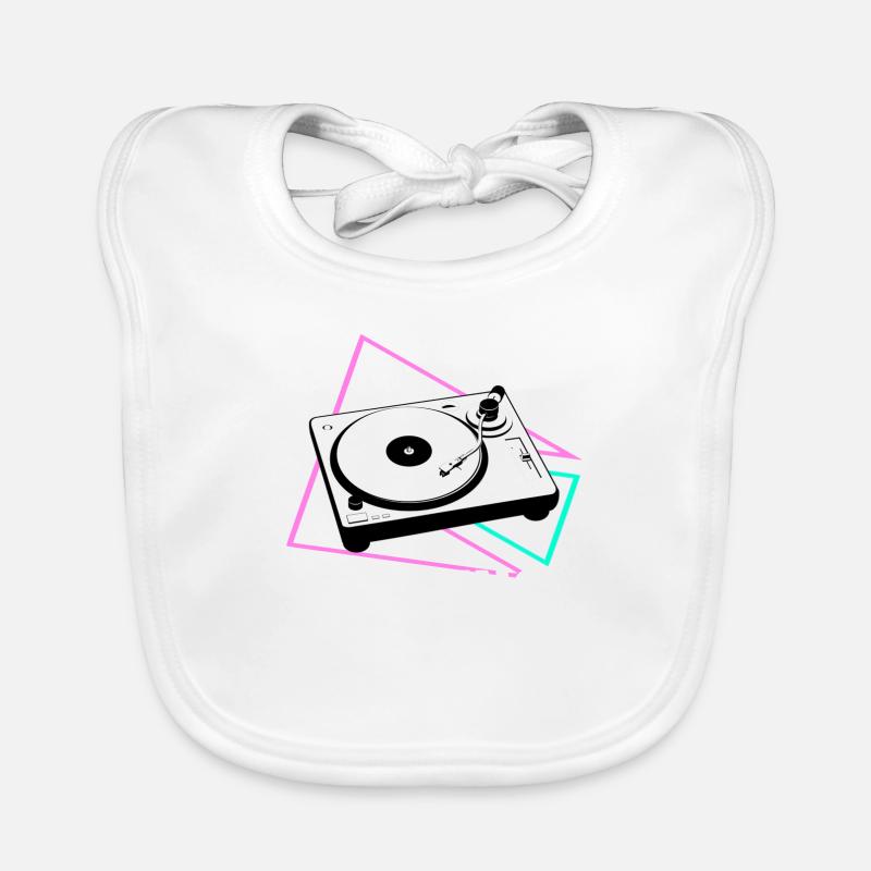 platines techno - Bavoir bio Bébé - blanc