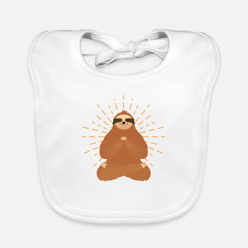 Faultier Meditation Baby Bio-Lätzchen