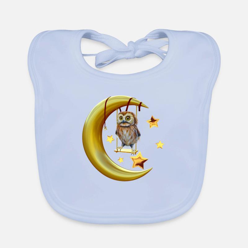 Mond-Eule Baby Bio-Lätzchen