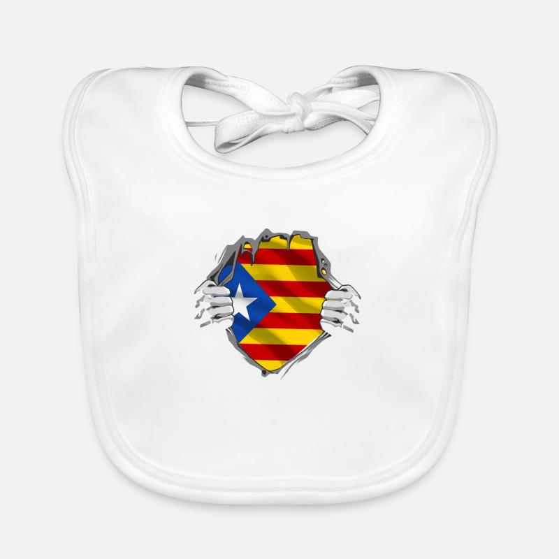 Drapeau de la Catalogne sur l’indépendance de la poitrine Bavoir bio Bébé