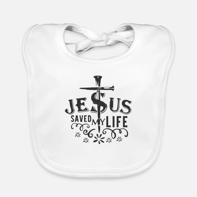jesus saved my life Organic Baby Bibs