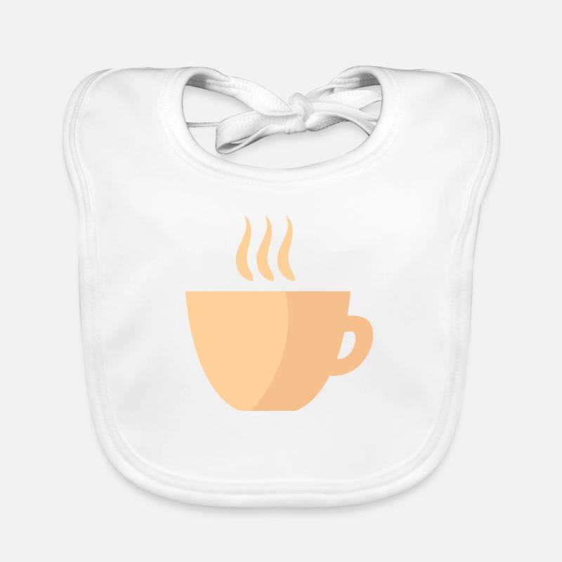 coffee - Bavoir bio Bébé - blanc