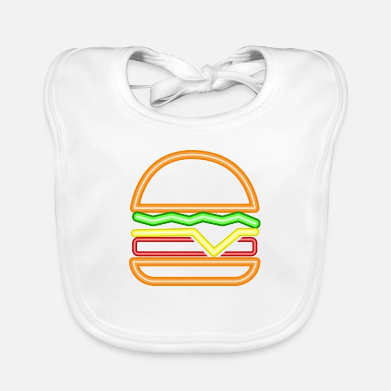Neon Burger Baby Bio-Lätzchen