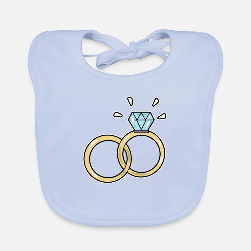 Wedding ring Organic Baby Bibs
