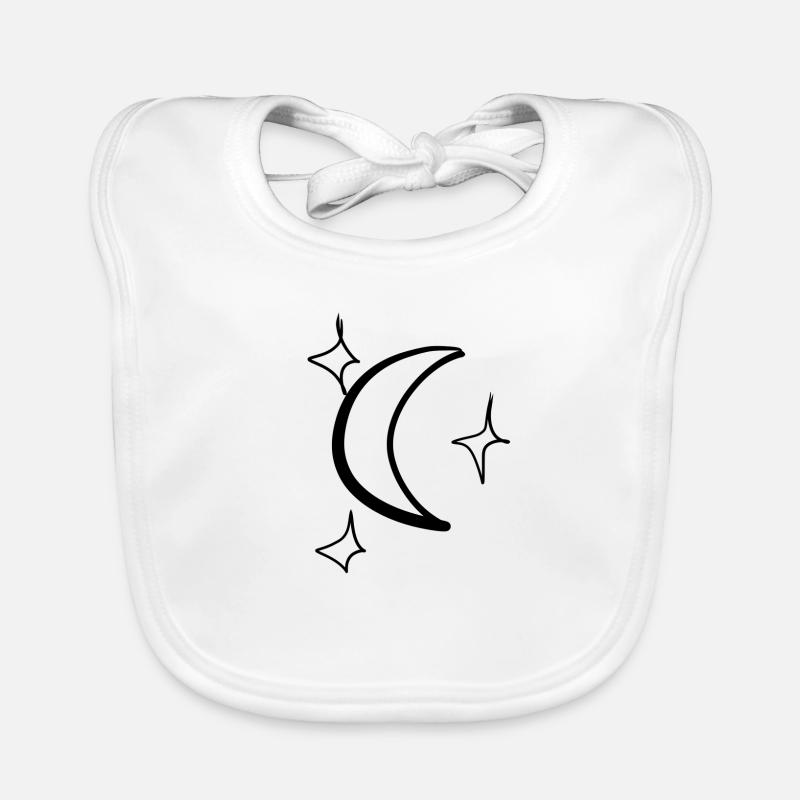 Étoile étoilée - Bavoir bio Bébé - blanc