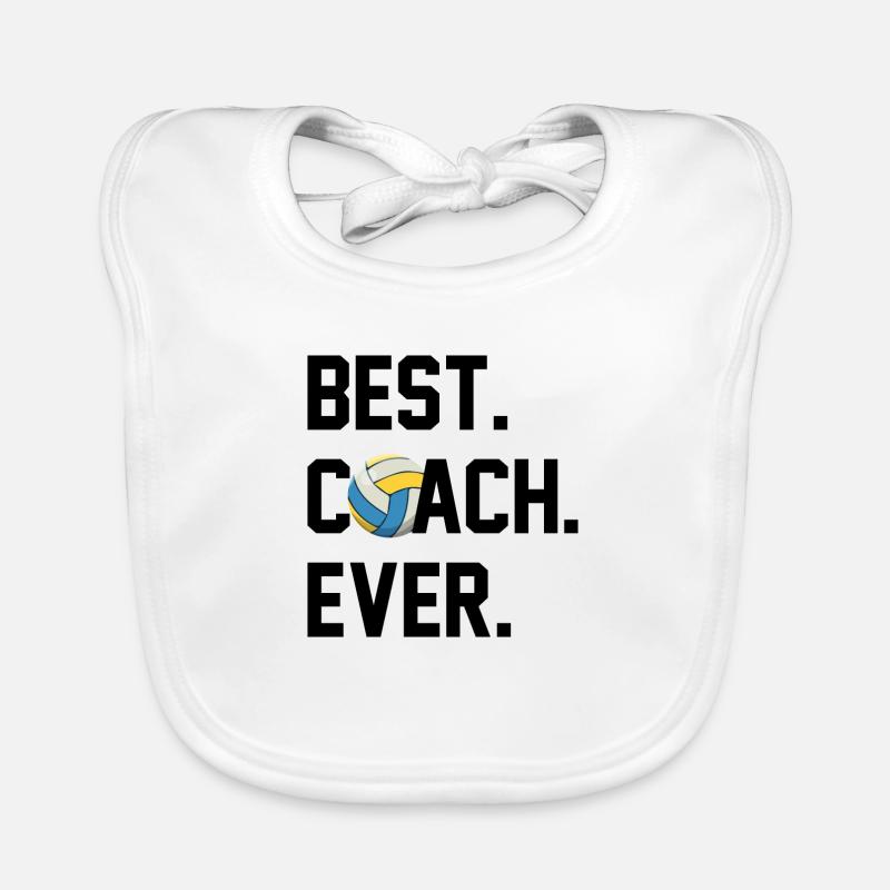 BESTE COACH VOLLEYBAL Bio-slabbetje voor baby's