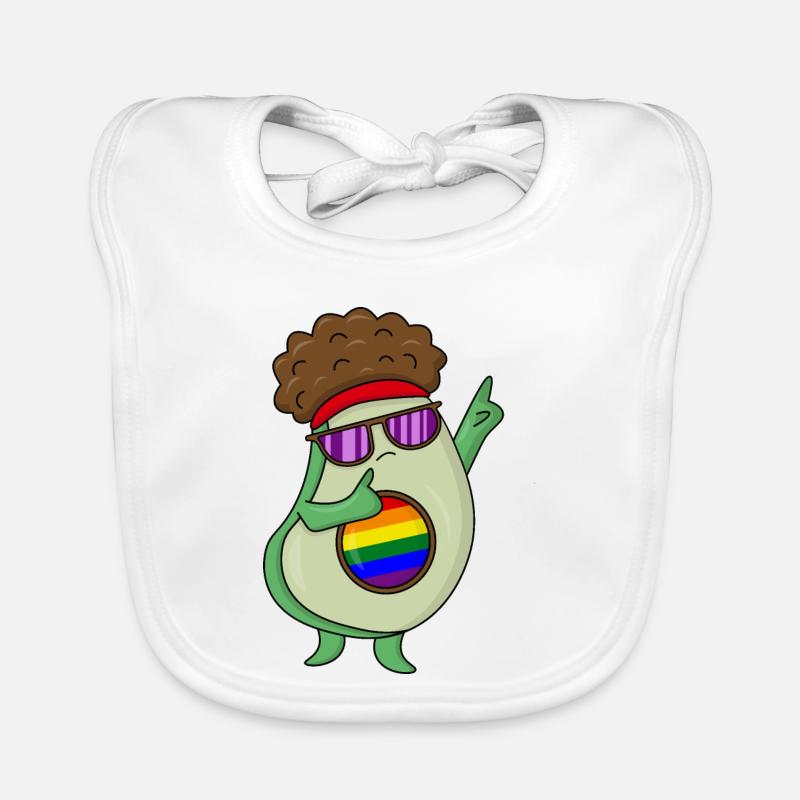 LGBT Avacado Arc-en-ciel Bavoir bio Bébé