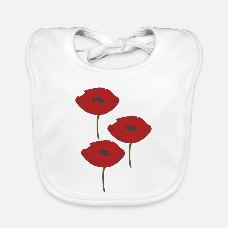 Coquelicots Bavoir bio Bébé