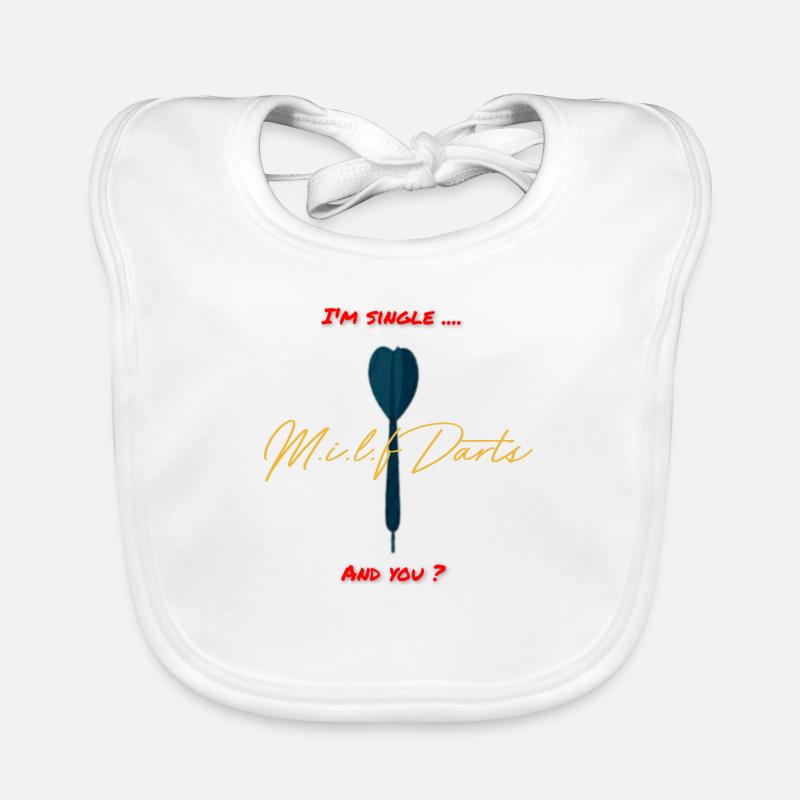 Célibataire et vous ? By MILFDARTS Bavoir bio Bébé