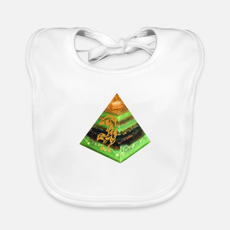 Wolf Energy Pyramid Organic Baby Bibs