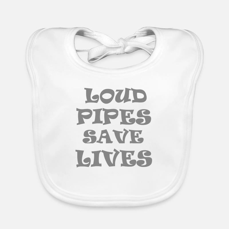 Loud Pipes Save Lives * Farbänderungen möglich Baby Bio-Lätzchen