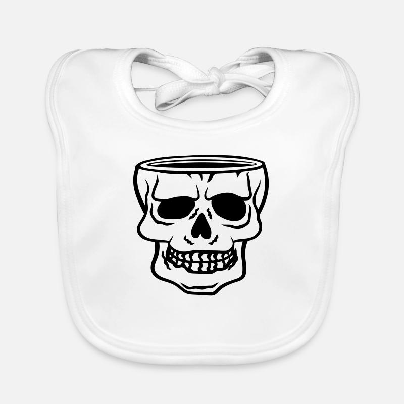 Coupe Skull Horreur Halloween Bavoir bio Bébé