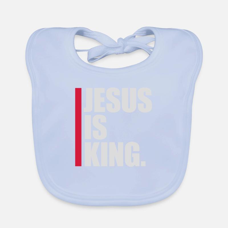 Citation de Jésus est roi Bavoir bio Bébé