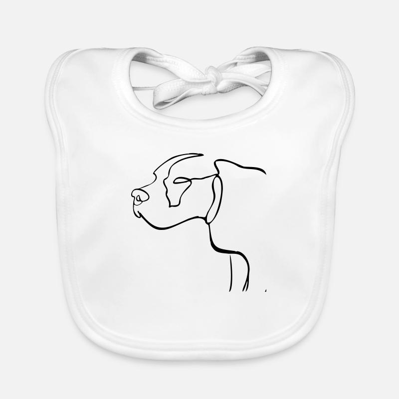 Hund - Baby Bio-Lätzchen - Weiß