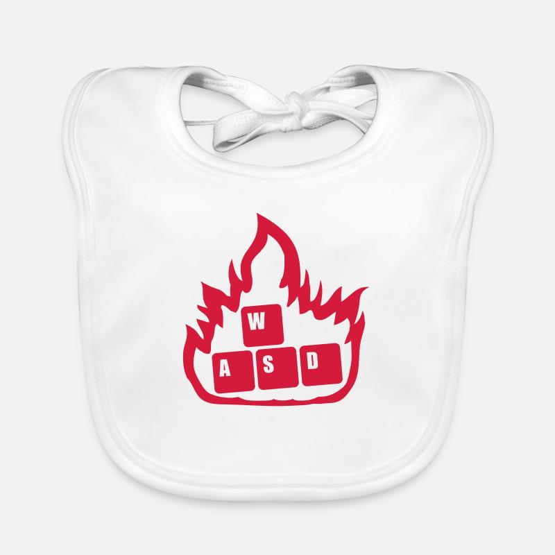 Flame Nerd Computer WASD Bavoir bio Bébé