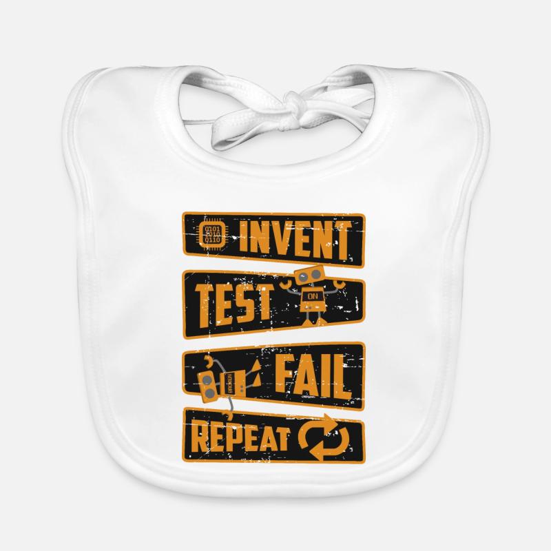 Invent Test Fail Repeat Organic Baby Bibs