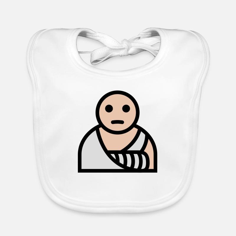 Arm broken plaster bandage Organic Baby Bibs