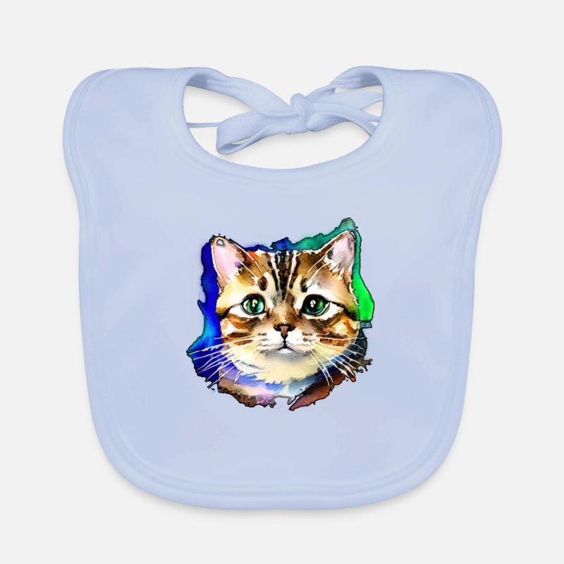 Katzengesicht 3 Baby Bio-Lätzchen