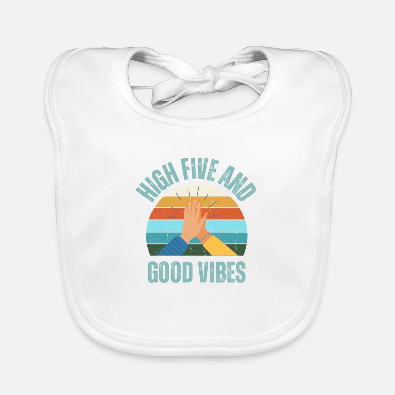 High Five et Good Vibes Bavoir bio Bébé