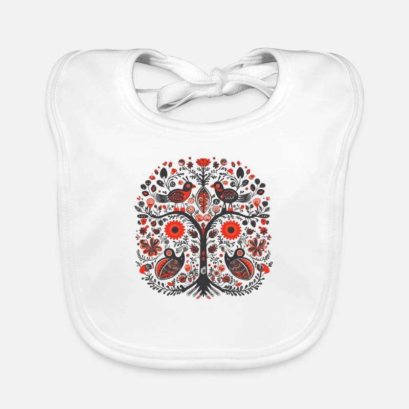 Vintage birds Organic Baby Bibs