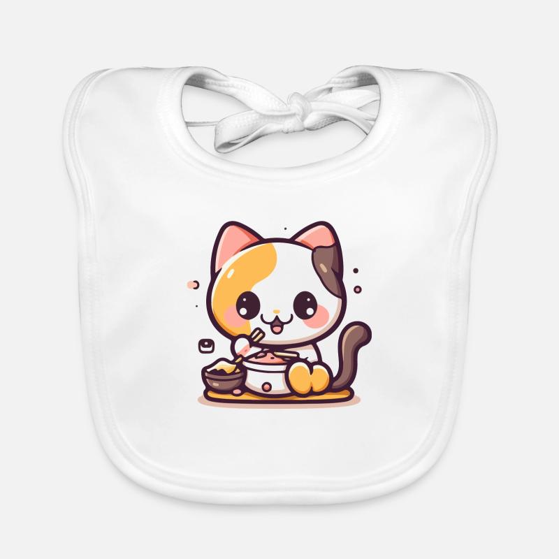 Le chat gourmand Bavoir bio Bébé