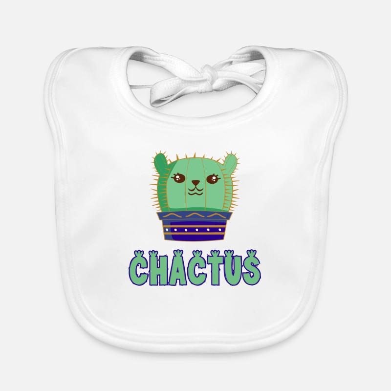 chactus - Bavoir bio Bébé - blanc