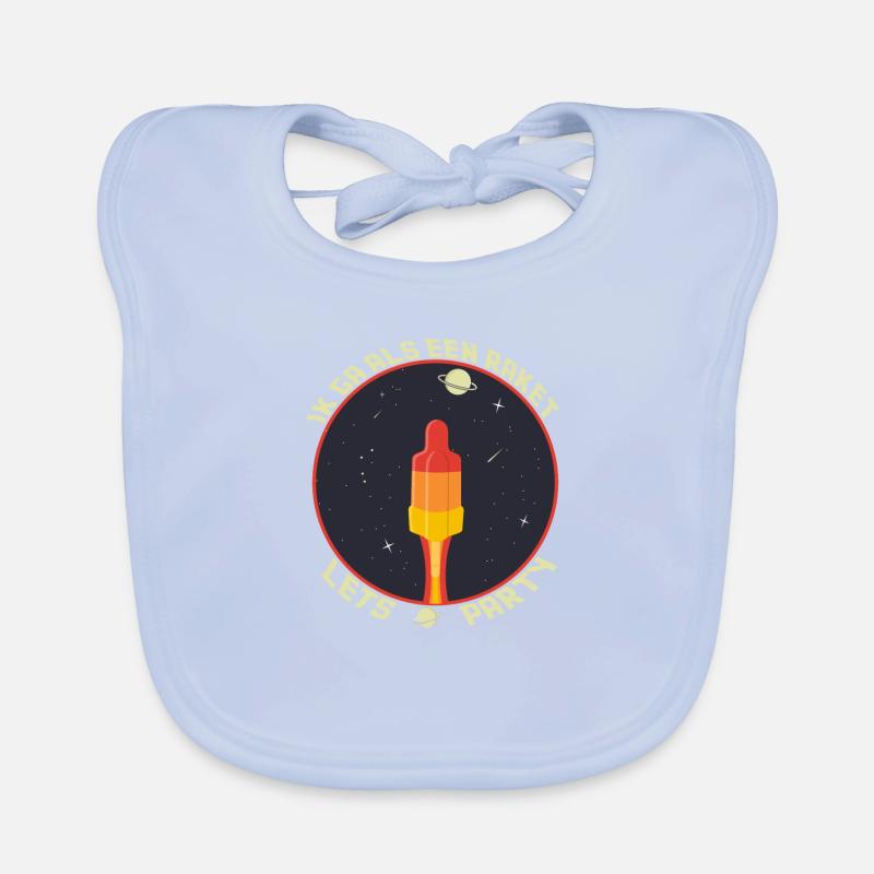 I'm going like a rocket planet Organic Baby Bibs