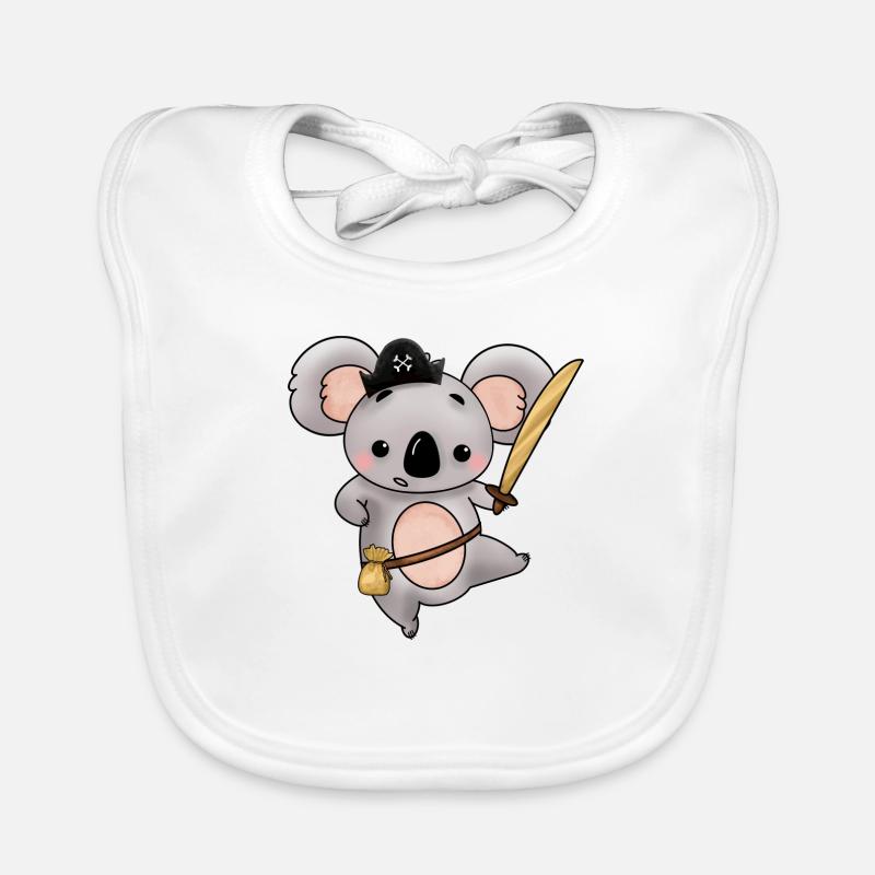 Koala pirate au sabre et à l’or Bavoir bio Bébé