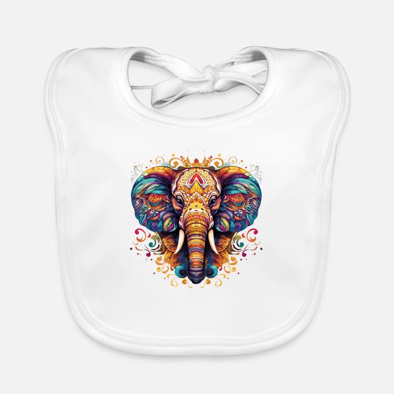 Sort d’éléphant mystique Bavoir bio Bébé