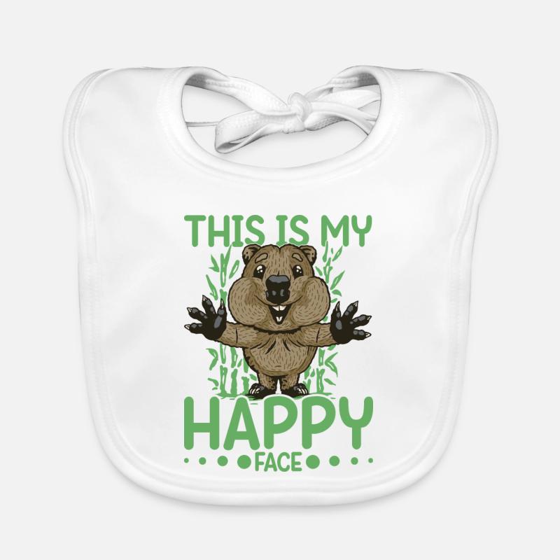 C'est mon visage heureux, Quokka Bavoir bio Bébé