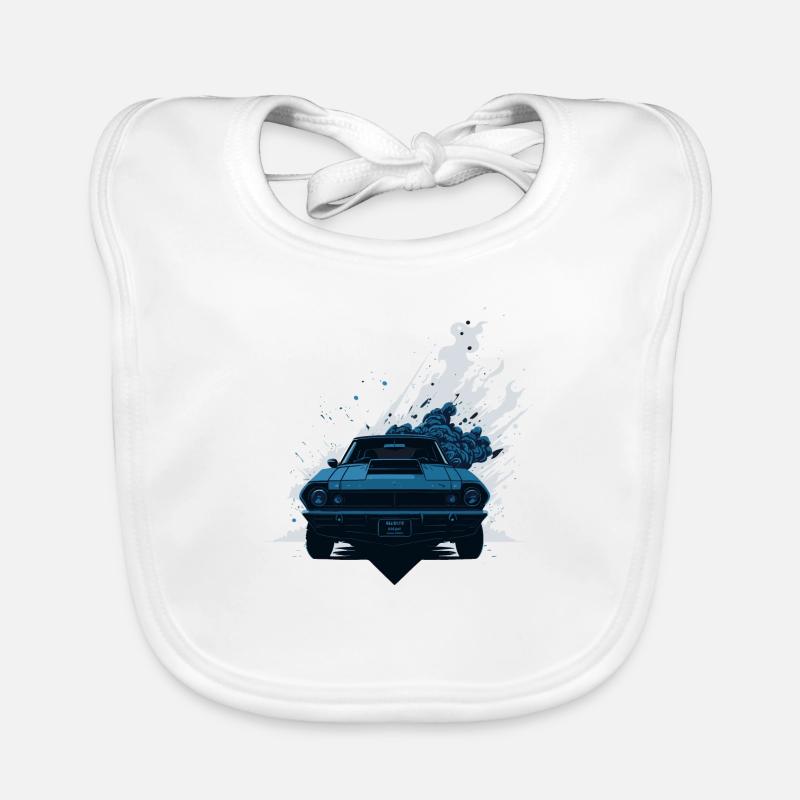Grafitti auto - Bavoir bio Bébé - blanc