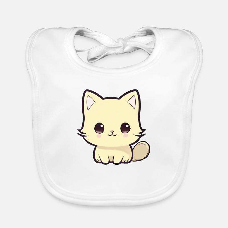 chat chibi Bavoir bio Bébé