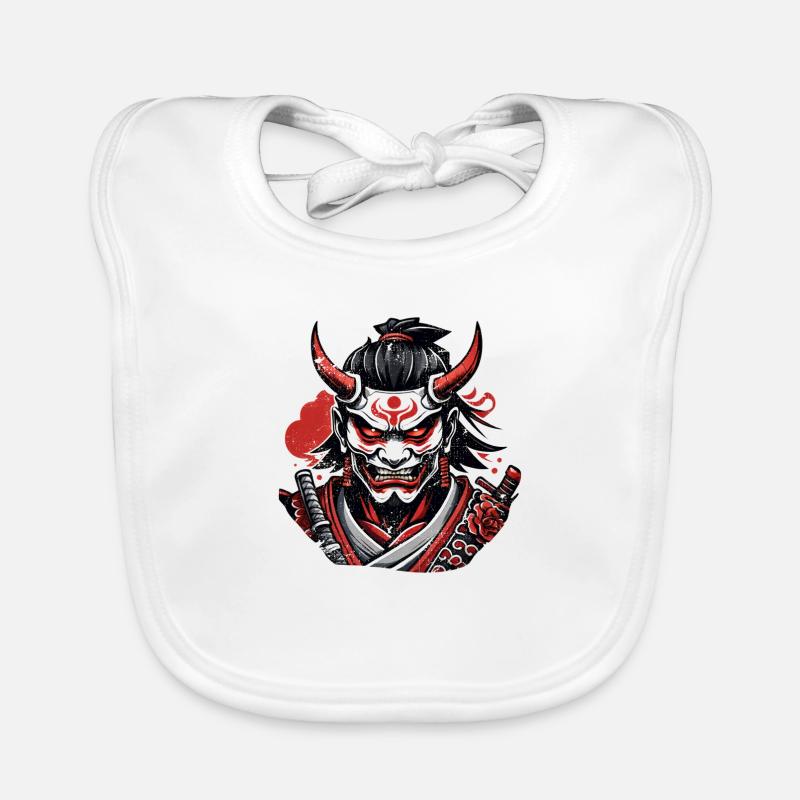 Samurai-Krieger - Japan - Dämon Baby Bio-Lätzchen