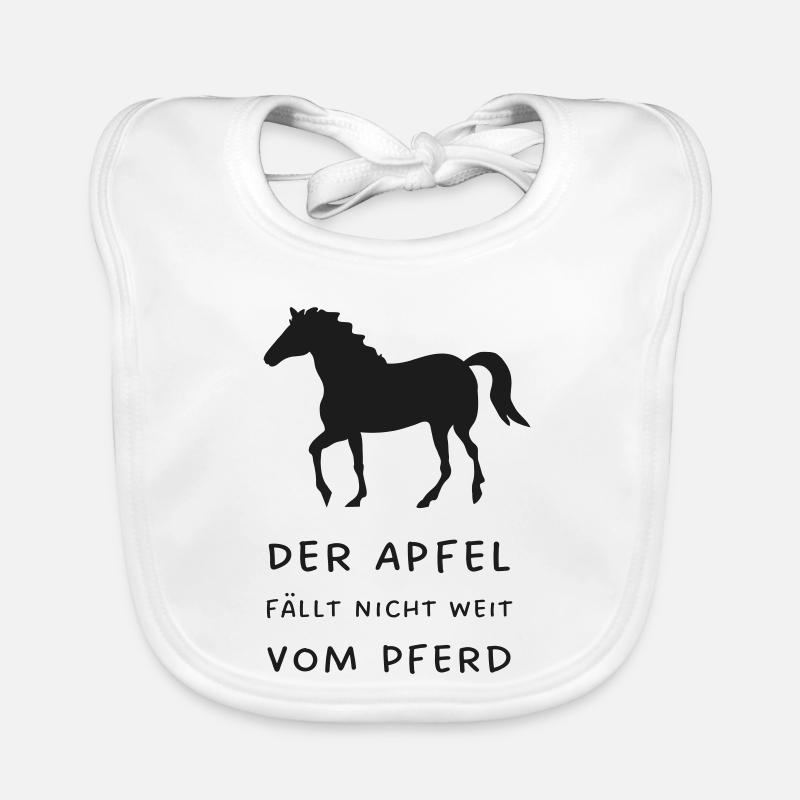 Der Apfel fällt nicht weit vom Pferd Baby Bio-Lätzchen