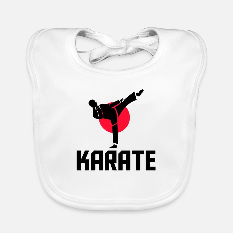 karate - Baby Bio-Lätzchen - Weiß