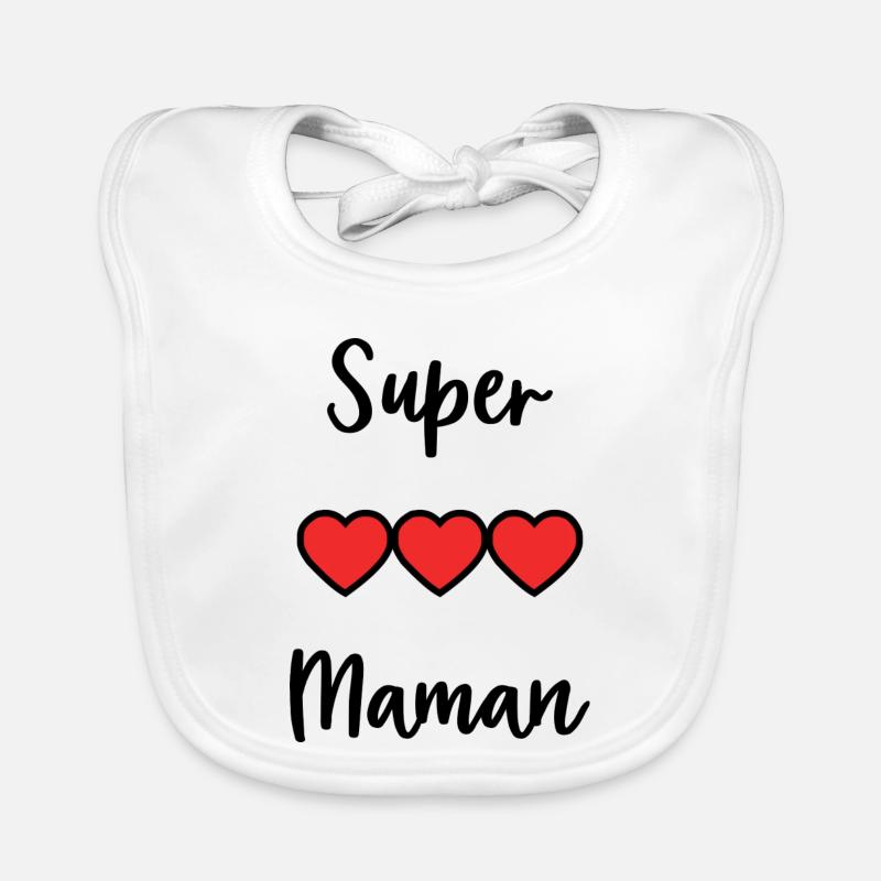 SUPER MAMAN Bavoir bio Bébé