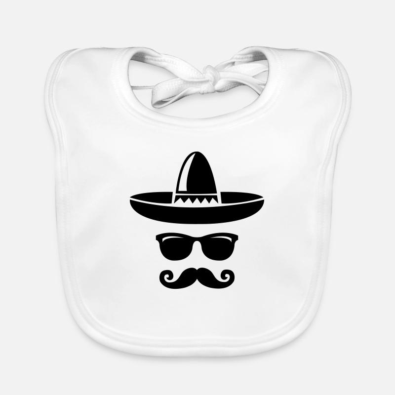 Mexicain Cool - Bavoir bio Bébé - blanc