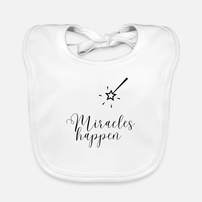 Miracles happen Organic Baby Bibs