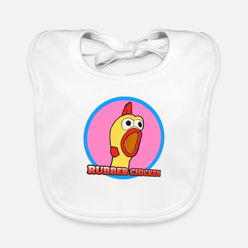 Screaming Rubber Chicken Organic Baby Bibs
